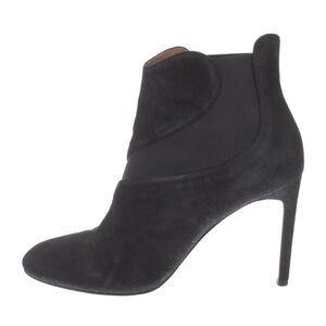 Alaïa Black Suede Womens Ankle Boots Size 38 / US 8 – High Heel Booties